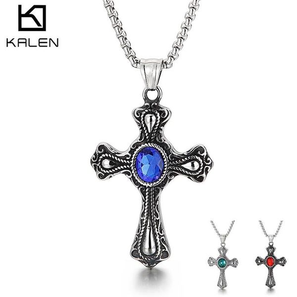 pendant necklaces vintage cross necklace men color stone religion jewelry, Silver
pendant necklaces vintage cross necklace men color stone religion jewelry, Silver