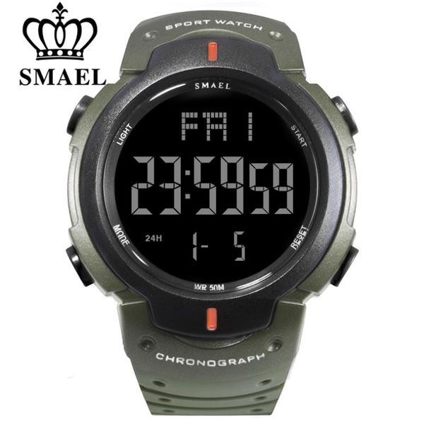 wristwatches smael mens sports watches men's military army watch 50m digital led electronics waterproof male clock, Slivery;brown 
wristwatches smael mens sports watches men's military army watch 50m digital led electronics waterproof male clock, Slivery;brown