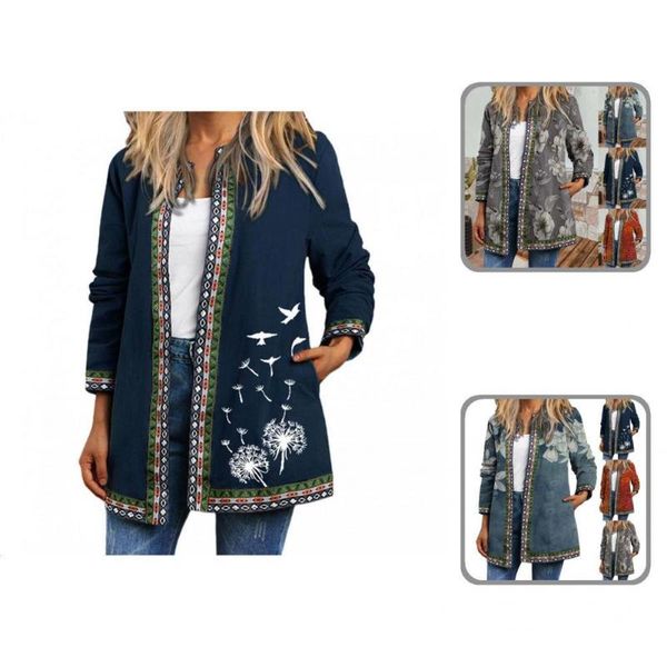 women's jackets long sleeve vintage heart print round neck cardigan coat for office, Black;brown
women's jackets long sleeve vintage heart print round neck cardigan coat for office, Black;brown