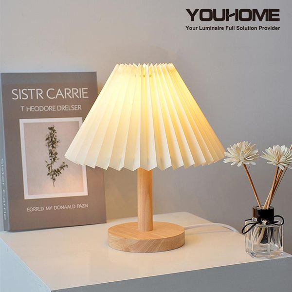 table lamps korean pleated lamp ins nordic modern wooden desk bedroom bedside creative reading eye protection
table lamps korean pleated lamp ins nordic modern wooden desk bedroom bedside creative reading eye protection