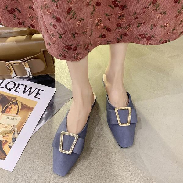 slippers low heel flock women square toe mules shoes summer fashion closed sandals ladies 2021, Black
slippers low heel flock women square toe mules shoes summer fashion closed sandals ladies 2021, Black