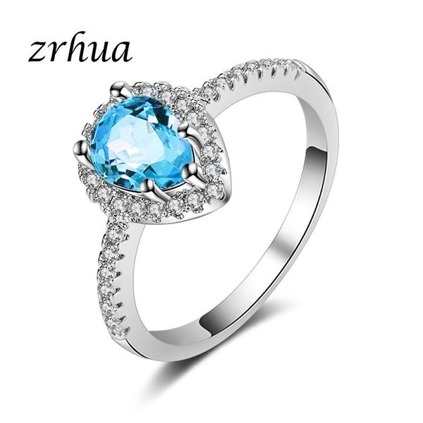 wedding rings zrhua shiny cubic zirconia romantic 925 sterling silver women elegant water drop engagement anel for female gifts, Slivery;golden
wedding rings zrhua shiny cubic zirconia romantic 925 sterling silver women elegant water drop engagement anel for female gifts, Slivery;golden