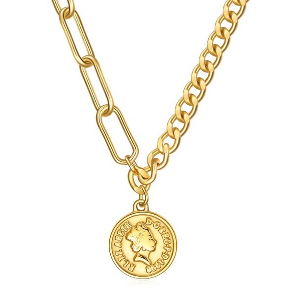 pendant necklaces stainless steel vintage metal coin necklace for women n toggle chunky chain collares de moda boho jewelry collier, Silver
pendant necklaces stainless steel vintage metal coin necklace for women n toggle chunky chain collares de moda boho jewelry collier, Silver