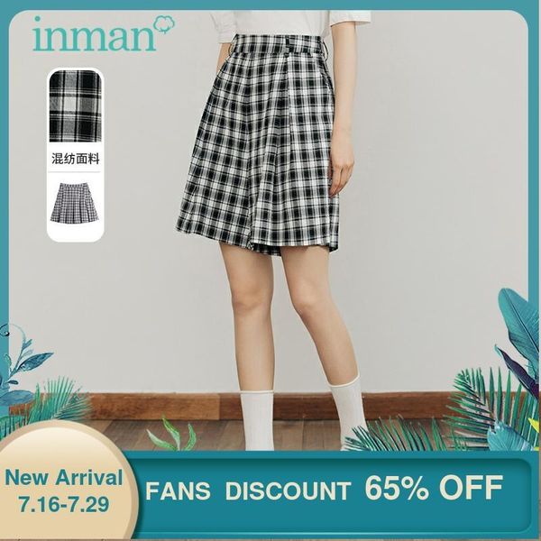 women's shorts inman summer autumn retro literary style plaid simple loose all-match female casual bottoms, White;black
women's shorts inman summer autumn retro literary style plaid simple loose all-match female casual bottoms, White;black
