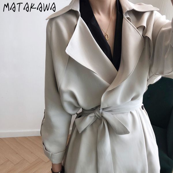 matakawa waistband loose autumn women trench coat autumn korean thin turn-down collar windbreaker 210513, Tan;black
matakawa waistband loose autumn women trench coat autumn korean thin turn-down collar windbreaker 210513, Tan;black