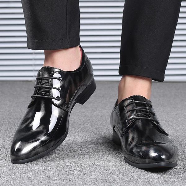 dress shoes business men leather man lace-up formal black blue red pointed toe male glossy derby low heeled d25
dress shoes business men leather man lace-up formal black blue red pointed toe male glossy derby low heeled d25