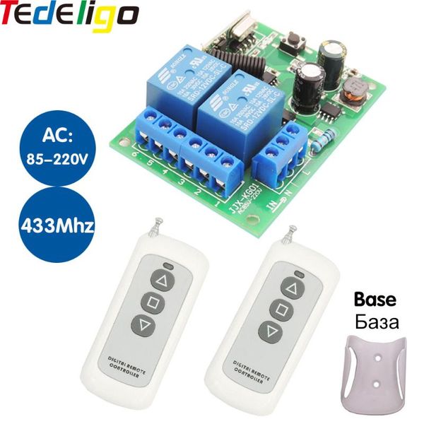smart home control wireless switch with remote garage gate door and curtain 433mhz rf transmitter receiver module ac 220v 10a 2 channel
smart home control wireless switch with remote garage gate door and curtain 433mhz rf transmitter receiver module ac 220v 10a 2 channel