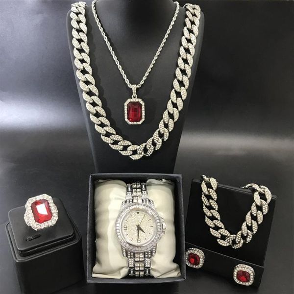 earrings & necklace luxury men silver color watch neckalce braclete ring earring combo set out cuban jewerly in crystal for
earrings & necklace luxury men silver color watch neckalce braclete ring earring combo set out cuban jewerly in crystal for