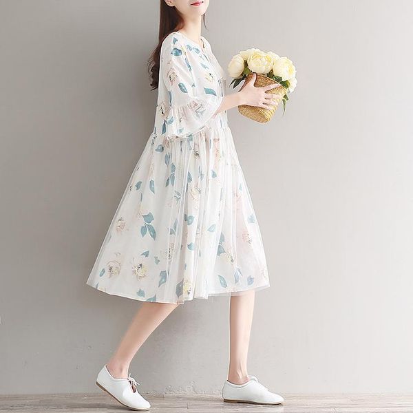 maternity dresses dress summer 2021 small fresh fashion loose go out cotton and linen printing, White
maternity dresses dress summer 2021 small fresh fashion loose go out cotton and linen printing, White
