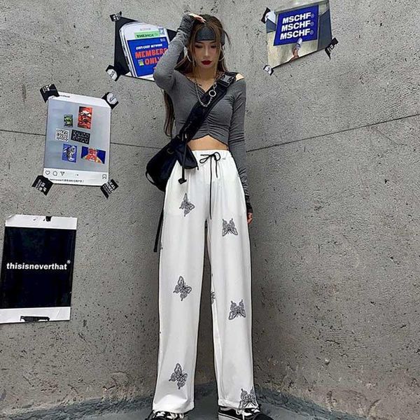women's pants & capris summer korean version of super loose high waist thin wide leg trousers student female fire butterfly print tide, Black;white
women's pants & capris summer korean version of super loose high waist thin wide leg trousers student female fire butterfly print tide, Black;white