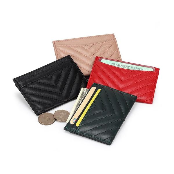 card holders women genuine leather sheepskin slim cases fashion design mini money bag small id wallet, Brown;gray
card holders women genuine leather sheepskin slim cases fashion design mini money bag small id wallet, Brown;gray