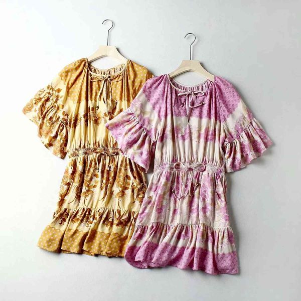 casual dresses summer floral boho playdress women holiday print bohemian dress flutter sleeve pocket elastic waist tie up vin, Black;gray 
casual dresses summer floral boho playdress women holiday print bohemian dress flutter sleeve pocket elastic waist tie up vin, Black;gray