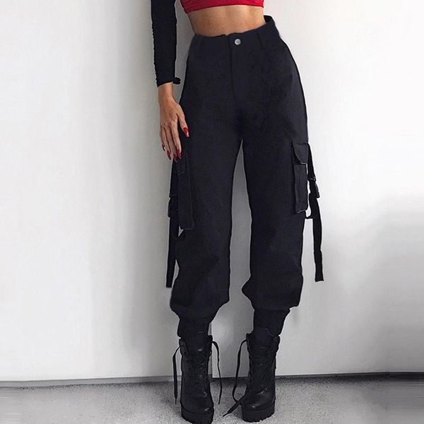women's pants & capris women casual high waist streetwear cargo side pockets female trousers ladies long, Black;white
women's pants & capris women casual high waist streetwear cargo side pockets female trousers ladies long, Black;white