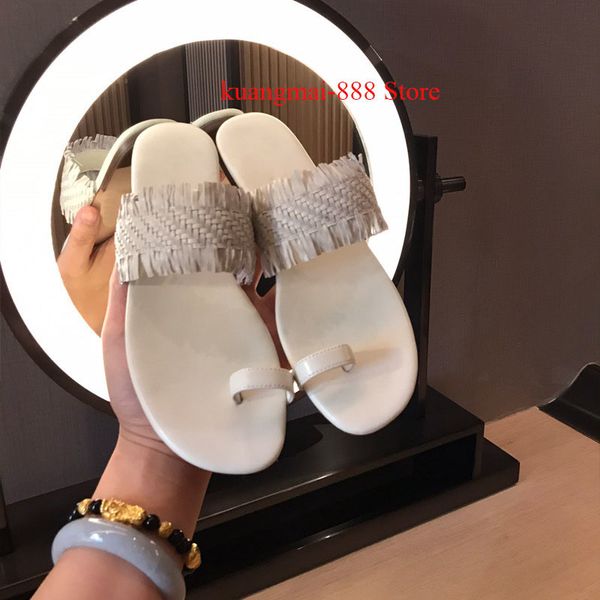 official website 70% off outlet summer new style round head solid color flat-bottomed sheepskin tassel woven simple retro toe lazy slippers, Black
official website 70% off outlet summer new style round head solid color flat-bottomed sheepskin tassel woven simple retro toe lazy slippers, Black