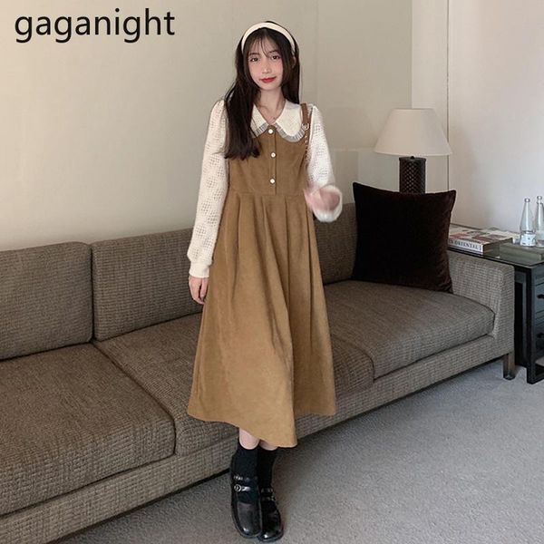 casual dresses gaganight women corduroy long-sleeved dress 2021 autumn stitching fake two-piece doll collar french retro gentle long, Black;gray
casual dresses gaganight women corduroy long-sleeved dress 2021 autumn stitching fake two-piece doll collar french retro gentle long, Black;gray
