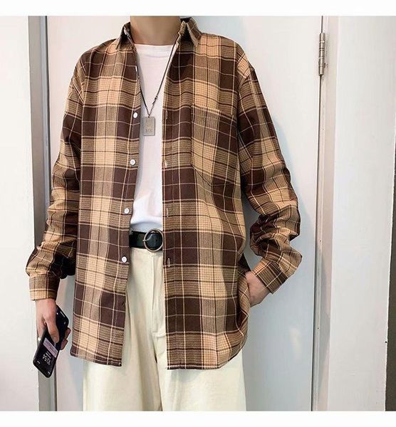 plaid men shirts for clothing korean style shirt long sleeve harajuku clothes 3xl 2021 spring men's casual, White;black
plaid men shirts for clothing korean style shirt long sleeve harajuku clothes 3xl 2021 spring men's casual, White;black