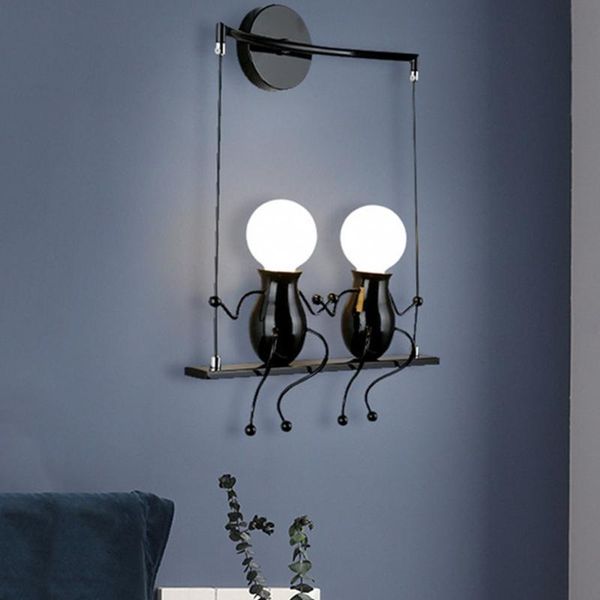 wall lamp e27 iron little man light nordic creative swing led metal simple cartoon robot sconce for children's bedroom
wall lamp e27 iron little man light nordic creative swing led metal simple cartoon robot sconce for children's bedroom