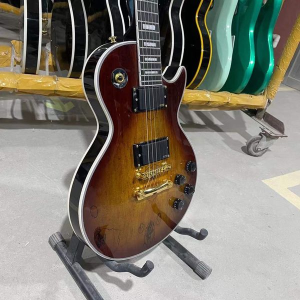 lp electric guitar decayed maple gold hardware emg pickups mahogany body rosewood fingerboard
lp electric guitar decayed maple gold hardware emg pickups mahogany body rosewood fingerboard