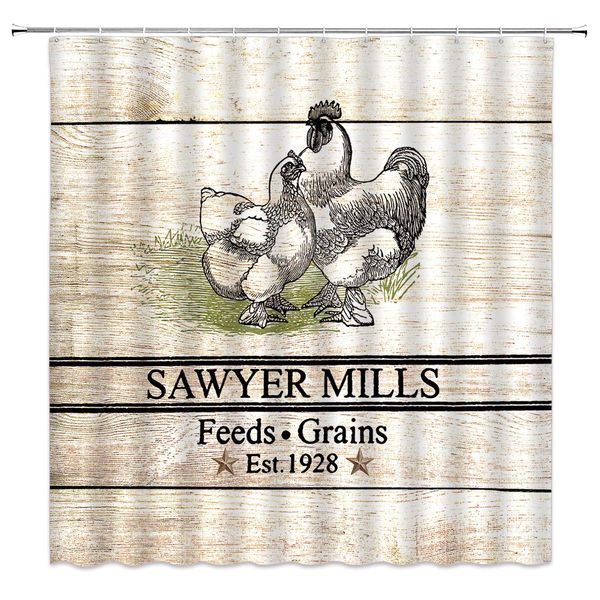 rustic shower curtain chubby farm poultry rooster and hen feeds grains on wooden decor country farmhouse retro art,fabric
rustic shower curtain chubby farm poultry rooster and hen feeds grains on wooden decor country farmhouse retro art,fabric
