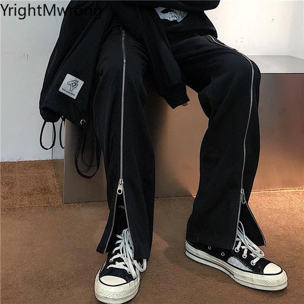 patchwork front long zipper split high waist women loose straight jogger pant cargo gothic harajuku streetwear slim women's pants & cap, Black;white
patchwork front long zipper split high waist women loose straight jogger pant cargo gothic harajuku streetwear slim women's pants & cap, Black;white