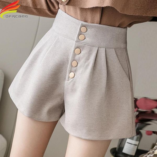 women's shorts 2021 wool blends wide leg for women autumn winter fashionable korean style single buttons high waist short femme, White;black
women's shorts 2021 wool blends wide leg for women autumn winter fashionable korean style single buttons high waist short femme, White;black
