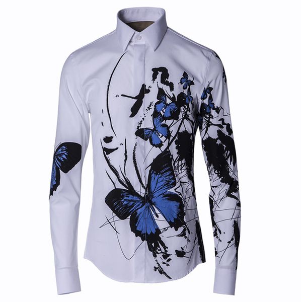 tee shirt shirt luxury butterfly print long sleeve shirt men casual slim fit mens party nightclub shirts man, White;black
tee shirt shirt luxury butterfly print long sleeve shirt men casual slim fit mens party nightclub shirts man, White;black