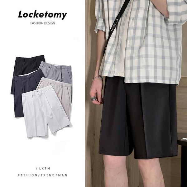 men's shorts summer thin pants ice silk loose sports casual midi straight five-point men gay for, White;black
men's shorts summer thin pants ice silk loose sports casual midi straight five-point men gay for, White;black