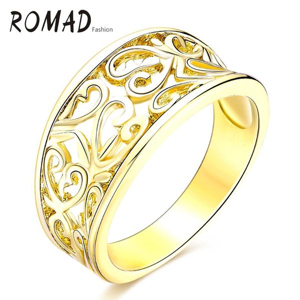 wedding rings romad style stainless steel hollow heart pattern charm for women casual sporty sliver gold color jewelry, Slivery;golden
wedding rings romad style stainless steel hollow heart pattern charm for women casual sporty sliver gold color jewelry, Slivery;golden