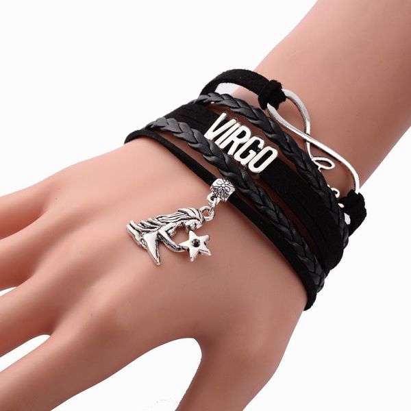 zodiac bracelets handmade vintage multilayer leather jewelry accessories fashion trend party gifts charm, Golden;silver
zodiac bracelets handmade vintage multilayer leather jewelry accessories fashion trend party gifts charm, Golden;silver
