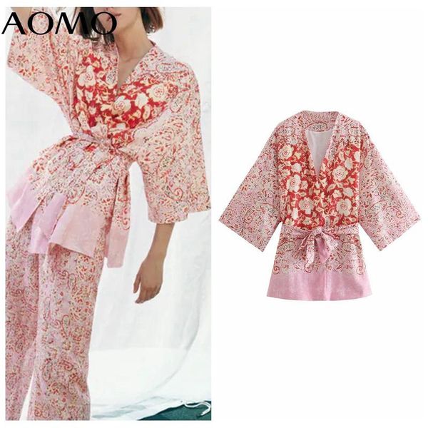 women's blouses & shirts aomo 2021 women red flower print kimono jacket with slash chic female casual lady oversized shirt 4n23a, White
women's blouses & shirts aomo 2021 women red flower print kimono jacket with slash chic female casual lady oversized shirt 4n23a, White
