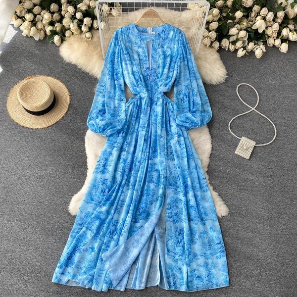 casual dresses autumn sweet floral dress female design hollow waist a-line chiffon korean boho print split maxi, Black;gray
casual dresses autumn sweet floral dress female design hollow waist a-line chiffon korean boho print split maxi, Black;gray