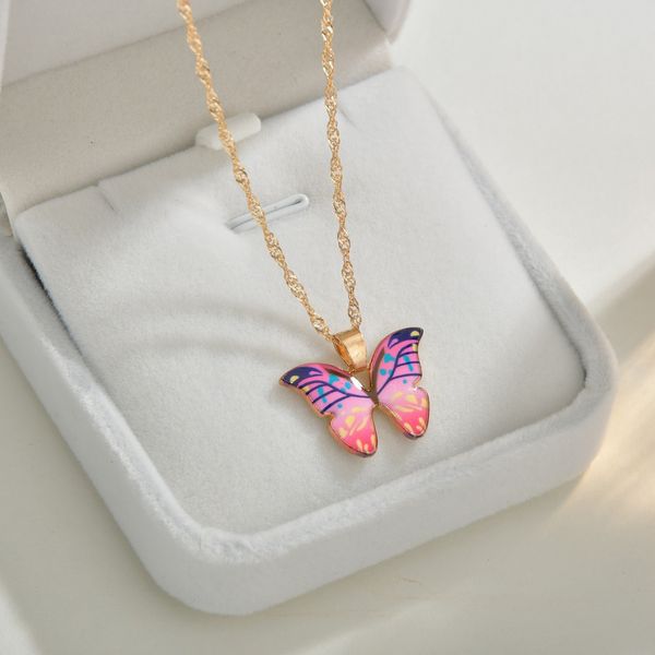 fashion color statement butterfly necklace for women metal acrylic gold color cute chain animal pendant charm chokers lady jewel, Silver
fashion color statement butterfly necklace for women metal acrylic gold color cute chain animal pendant charm chokers lady jewel, Silver