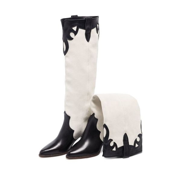boots slip on retro genuine leather motorcycle boot pointed toe thick heels shoes woman lady mixed colors mid-calf pumps knee high, Black
boots slip on retro genuine leather motorcycle boot pointed toe thick heels shoes woman lady mixed colors mid-calf pumps knee high, Black