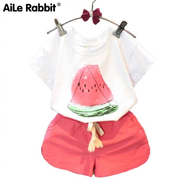 aile rabbit girls clothing sets new summer casual style watermelon print design short sleeve pants 2pcs for kids clothes k1 c0225, White
aile rabbit girls clothing sets new summer casual style watermelon print design short sleeve pants 2pcs for kids clothes k1 c0225, White