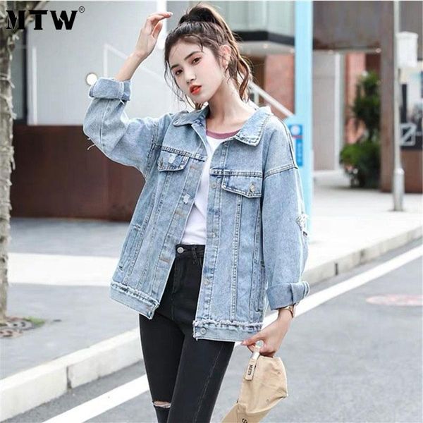 autumn women frayed ripped hole jean jacket vintage loose solid denim 2021 casual button pockets long sleeve outwear women's jackets, Black;brown
autumn women frayed ripped hole jean jacket vintage loose solid denim 2021 casual button pockets long sleeve outwear women's jackets, Black;brown