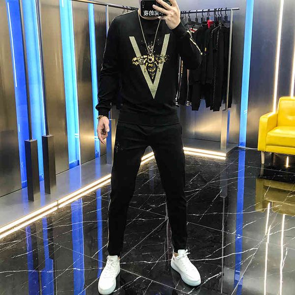 hoodies autumn custom-made fine suit of men bee sequins crew versatile neck pants nightgown two pieces sport-oriented, Black
hoodies autumn custom-made fine suit of men bee sequins crew versatile neck pants nightgown two pieces sport-oriented, Black