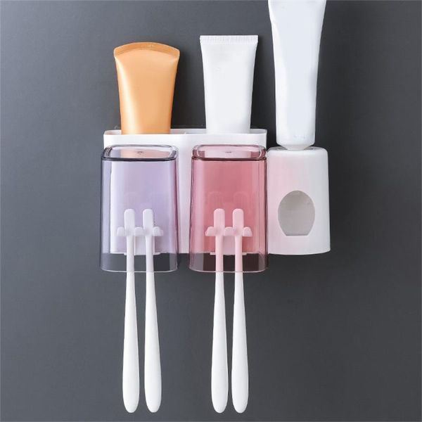 bathroom storage & organization 1pc wall-mounted toothbrush shelves rack automatic toothpaste dispenser holder set mount stand f116
bathroom storage & organization 1pc wall-mounted toothbrush shelves rack automatic toothpaste dispenser holder set mount stand f116