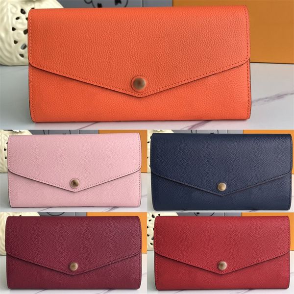 brand purse designed envelope wallet sarah long wallets monogram leather with multi card slots m61182, Red;black
brand purse designed envelope wallet sarah long wallets monogram leather with multi card slots m61182, Red;black