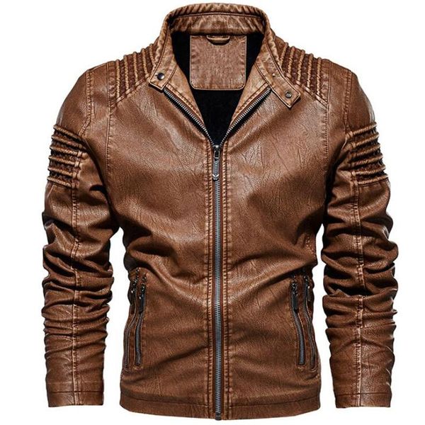 men's fur & faux pu leather jacket winter velvet zipper pocket jackets casual thicken warm clothes coats drop, Black
men's fur & faux pu leather jacket winter velvet zipper pocket jackets casual thicken warm clothes coats drop, Black