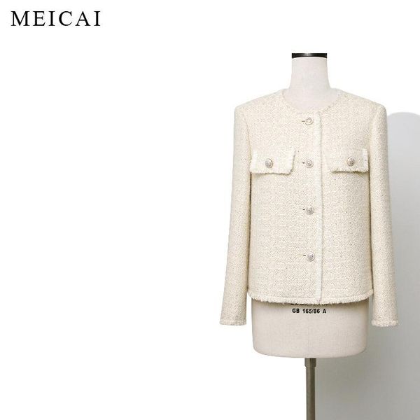 women's jackets beauty cut 21 early spring celebrity tweed light luxury gold sequin frizzle embellishment wool small fragrance coat gir, Black;brown
women's jackets beauty cut 21 early spring celebrity tweed light luxury gold sequin frizzle embellishment wool small fragrance coat gir, Black;brown