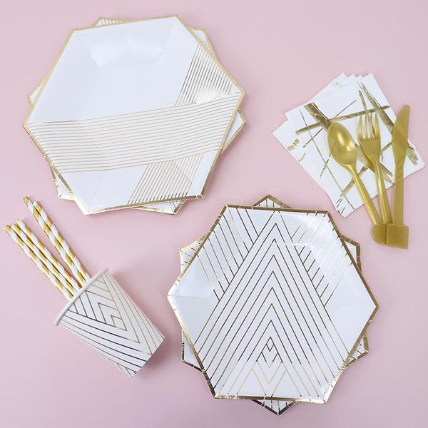 disposable dinnerware gold black stripe party decorations birthday supplies set paper straw plate cups kids baby shower wedding decor
disposable dinnerware gold black stripe party decorations birthday supplies set paper straw plate cups kids baby shower wedding decor