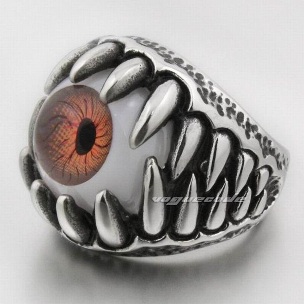 huge orange eyeball 316l stainless steel skull claw mens biker punk ring 7b001 cluster rings, Golden;silver
huge orange eyeball 316l stainless steel skull claw mens biker punk ring 7b001 cluster rings, Golden;silver