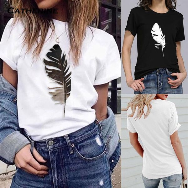 harajuku summer tshirt women fashion feather print o-neck short sleeve tees casual streetwear clothing women's t-shirt, White
harajuku summer tshirt women fashion feather print o-neck short sleeve tees casual streetwear clothing women's t-shirt, White