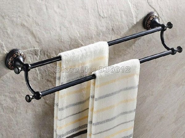 towel racks bathroom accessory black oil rubbed bronze double bar wall mount rack wba462
towel racks bathroom accessory black oil rubbed bronze double bar wall mount rack wba462