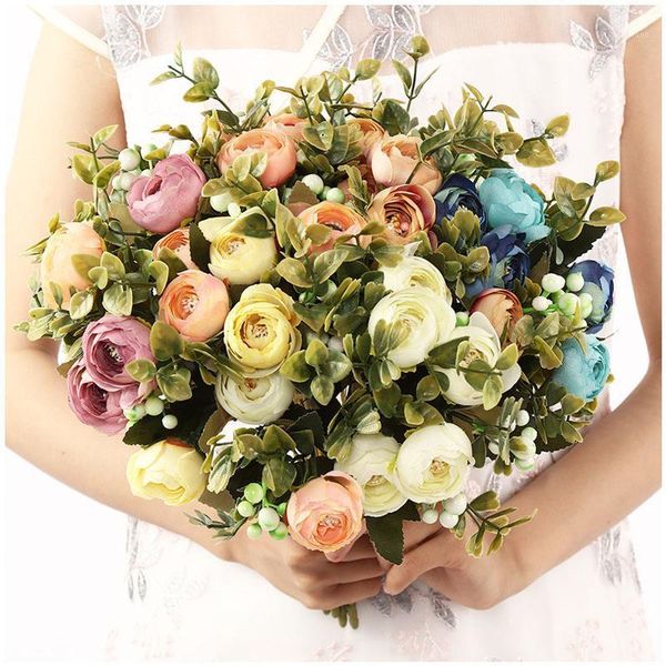 heads artificial flowers tea roses buds bouquet vases for home decoration accessories wedding decorative fake plants & wreaths1
heads artificial flowers tea roses buds bouquet vases for home decoration accessories wedding decorative fake plants & wreaths1