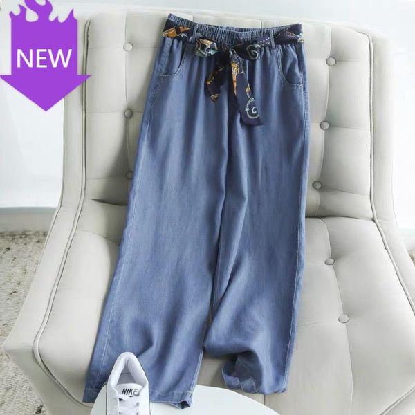 loose tencel denim pants all-matched casual wide leg female jeans 2021 summer korea fashion women elastic waist women's, Blue
loose tencel denim pants all-matched casual wide leg female jeans 2021 summer korea fashion women elastic waist women's, Blue