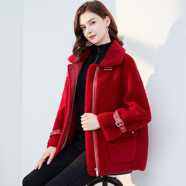 women's fur & faux wool real female 100% jacket autumn winter coat women clothes sheep shearling long manteau femme zt4416 b0v5, Black
women's fur & faux wool real female 100% jacket autumn winter coat women clothes sheep shearling long manteau femme zt4416 b0v5, Black