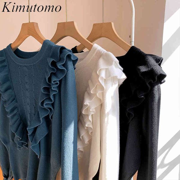 kimutomo women knitted sweater spring autumn chic korean female o-neck fuguns solid long sleeve pullovers outwear casual 210521, White;black
kimutomo women knitted sweater spring autumn chic korean female o-neck fuguns solid long sleeve pullovers outwear casual 210521, White;black
