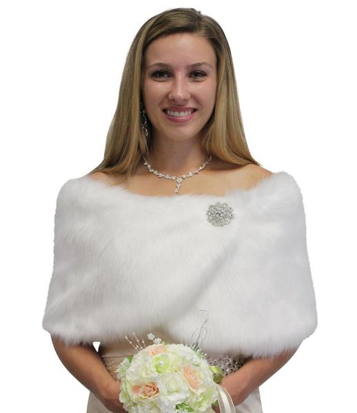 wraps & jackets women' bridal shawl fur wrap with brooch wedding bolero outerwear accessories urged bride formal winter cape, White
wraps & jackets women' bridal shawl fur wrap with brooch wedding bolero outerwear accessories urged bride formal winter cape, White