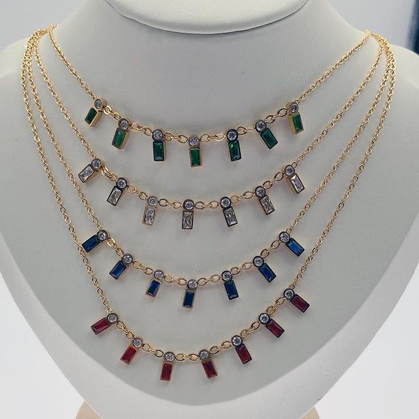 chains lanruisha simple stainless steel women's necklace rectangle colored zircon classic fashion jewelry gift, Silver
chains lanruisha simple stainless steel women's necklace rectangle colored zircon classic fashion jewelry gift, Silver